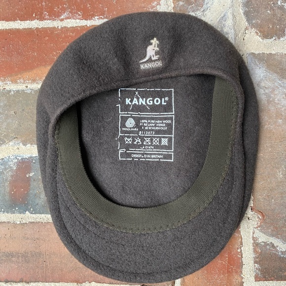 Kangol 504 brown wool driving flat cap Y2K Size XL - Picture 5 of 14